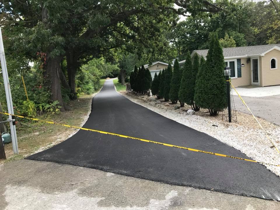 Blocked New Paved Road | East Peoria, IL | Pete George & Son Blacktop