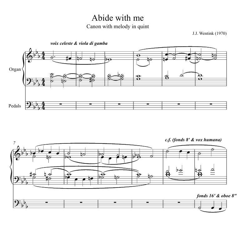 Abide with me - Canon with melody in quint