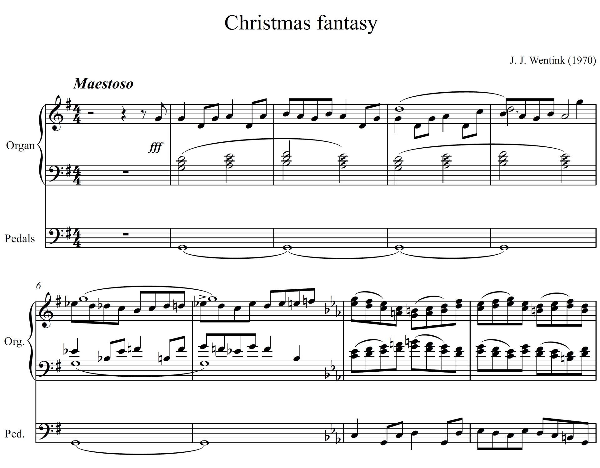 Kerstfantasie voor orgel