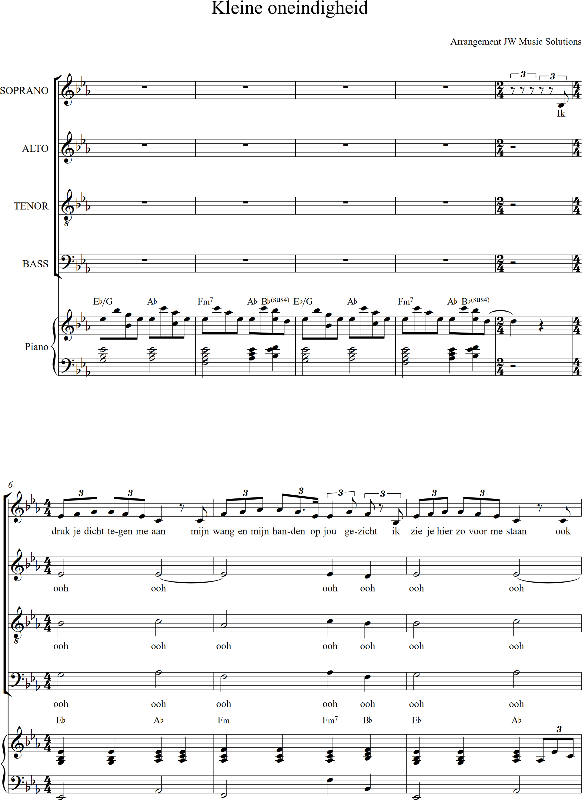 Little Infinity – Choral Score with Piano