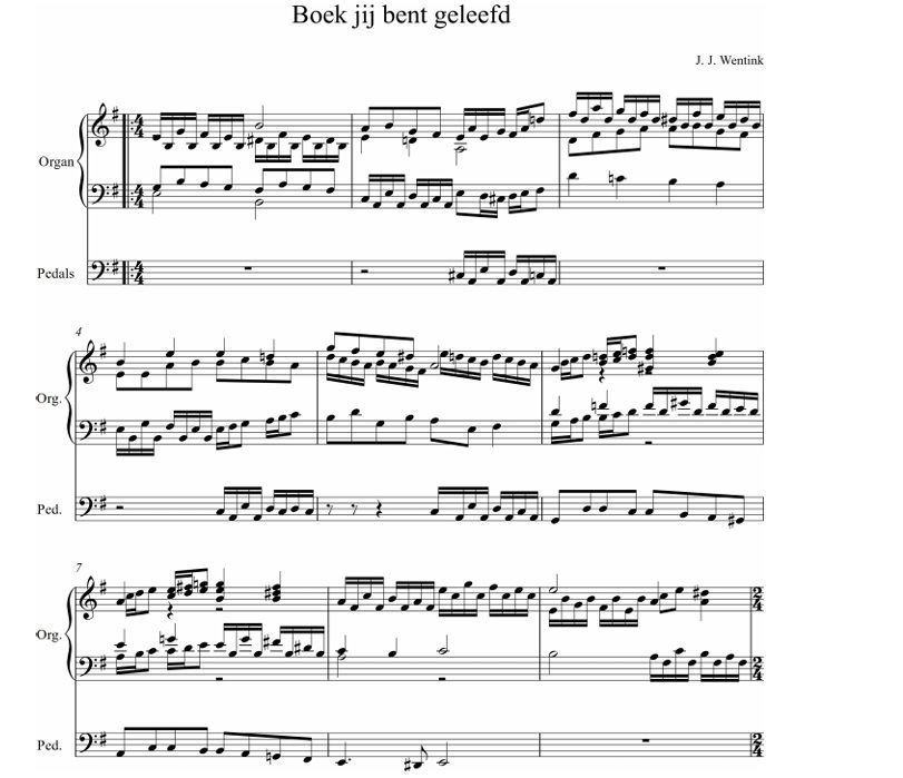 Organ improvisation on Book, you have lived