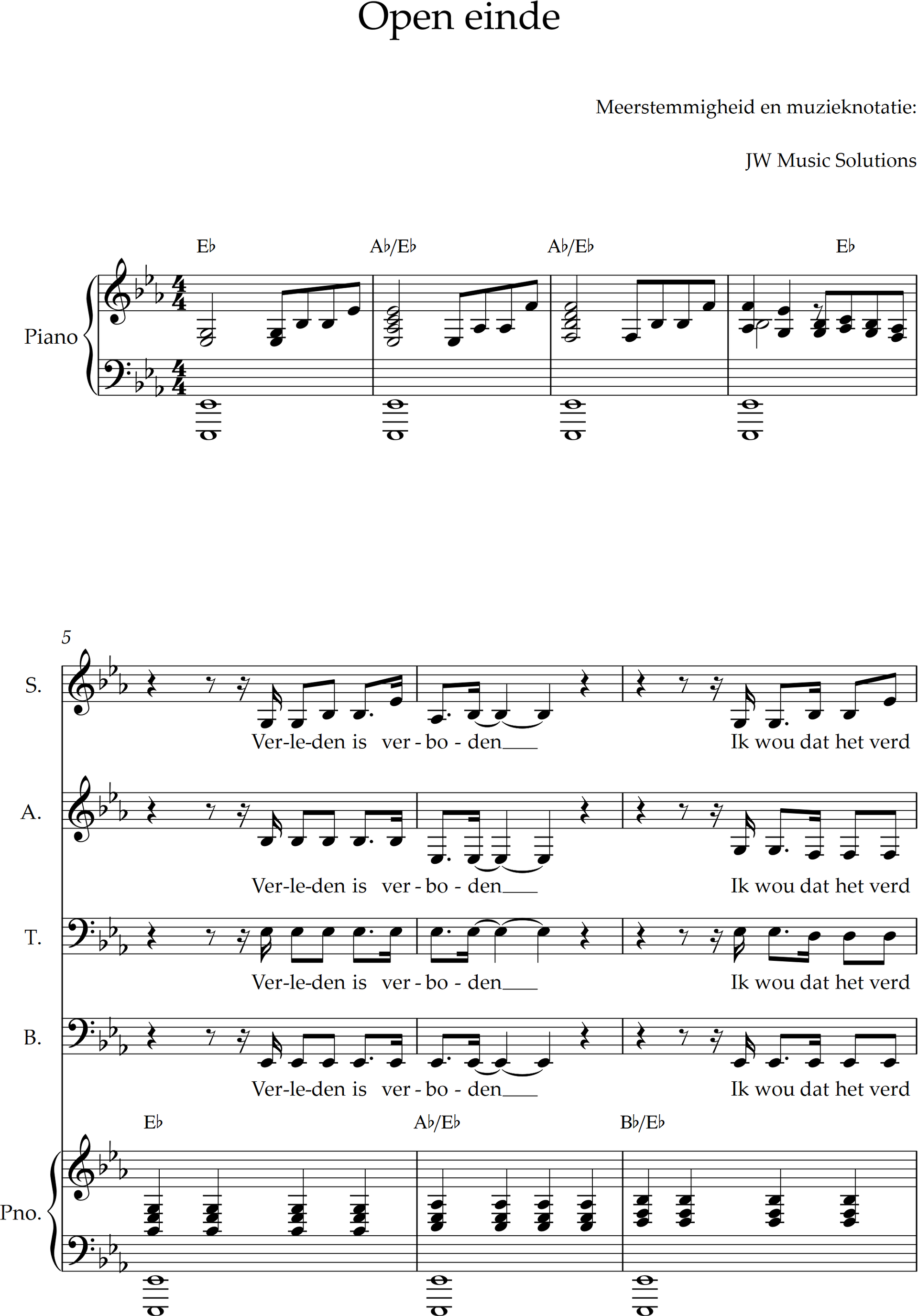 Choir score - Open ending