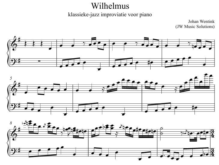 Wilhelmus - improvisation for piano