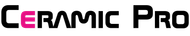 The logo for ceramic pro is black and pink on a white background.