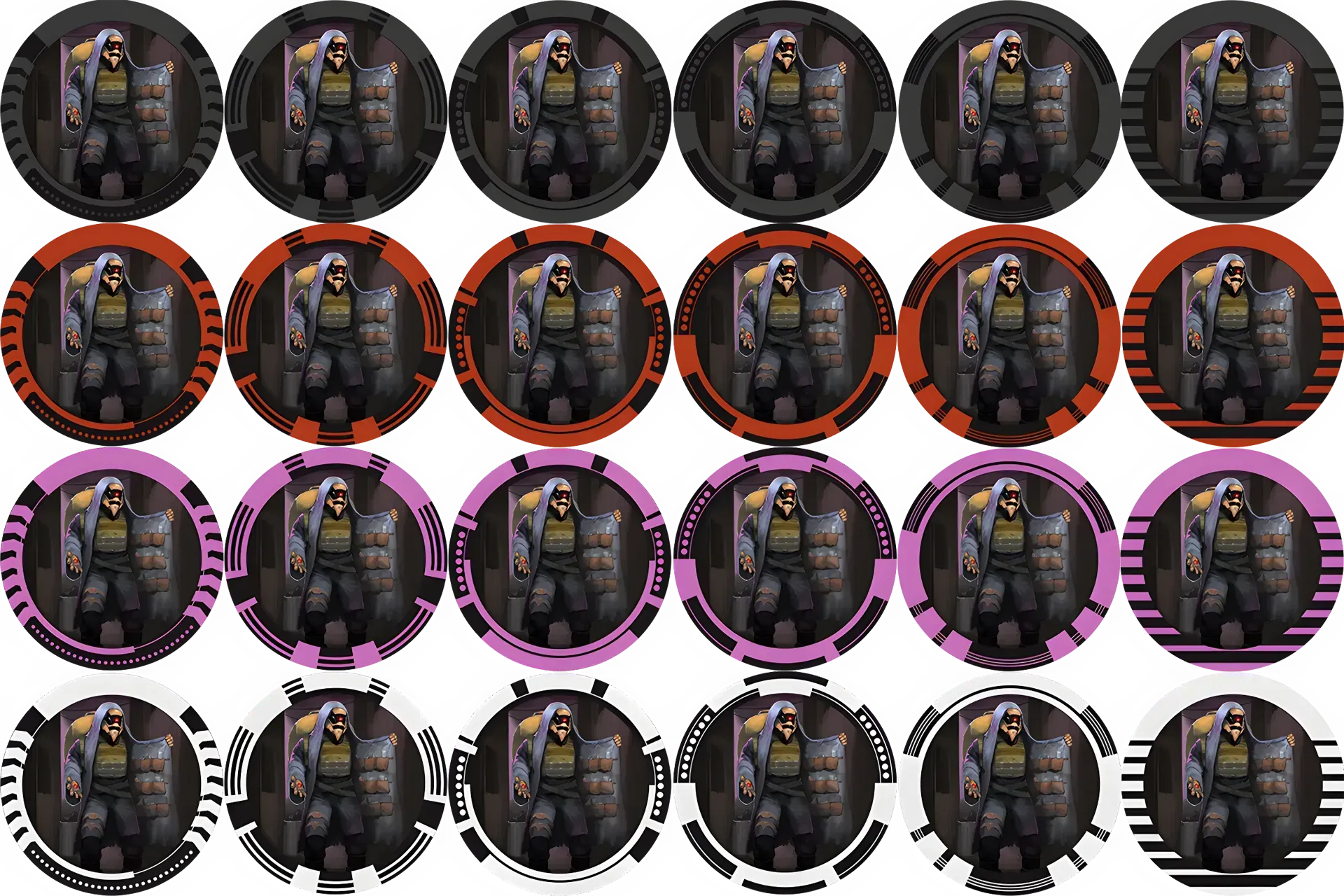 Rare The Peddler slammer rainbow set of KOGs: SLAM!