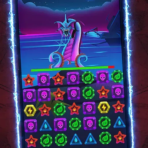 Online game interface showing a red dragon breathing fire on KOGs Quest gameplay