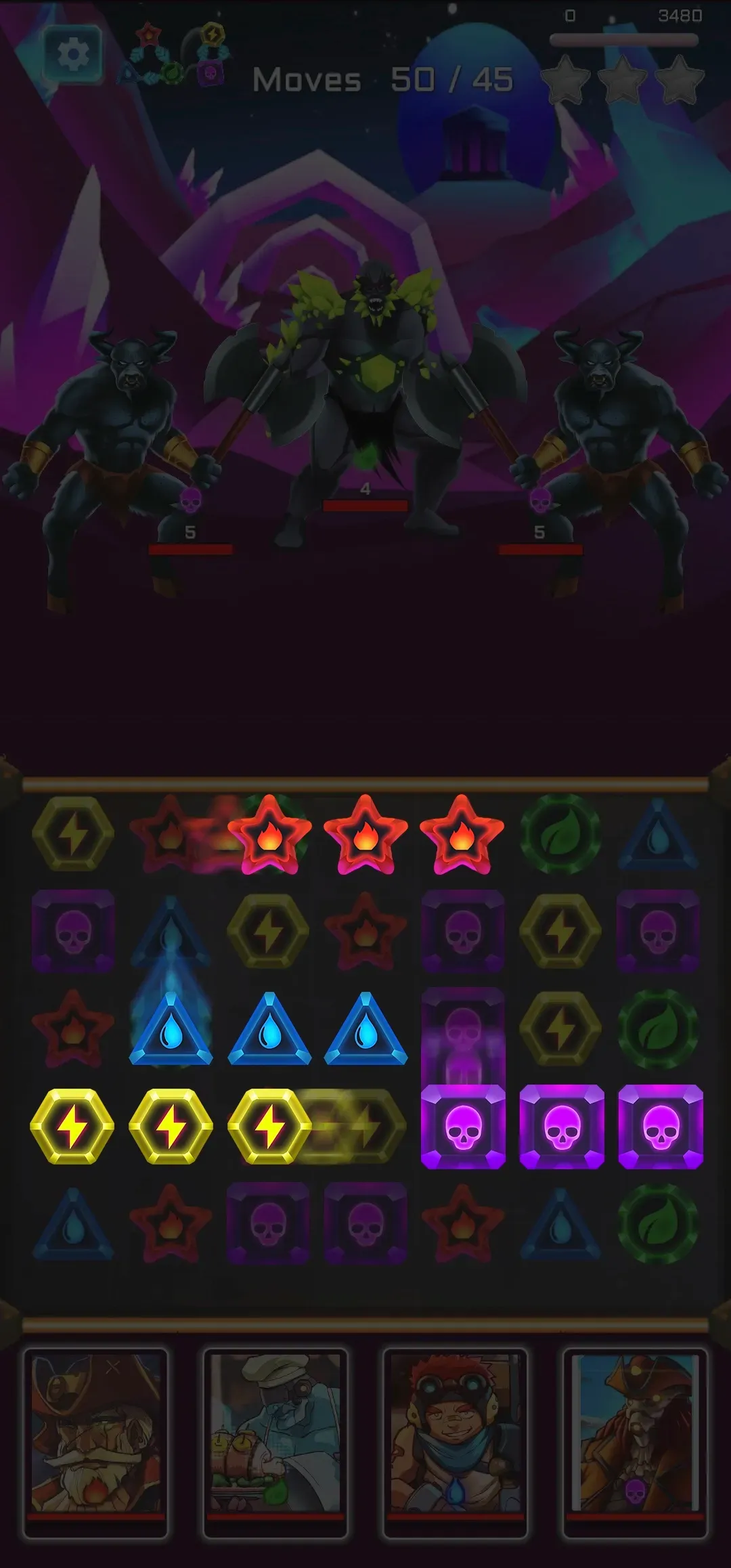 Move and match 3 or more tiles of the same color on how to play the KOGs: QUEST!