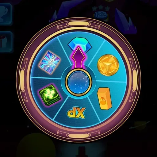 Online game showing the roulette wheel to win and earn NFTs and in-game items for KOGs Quest