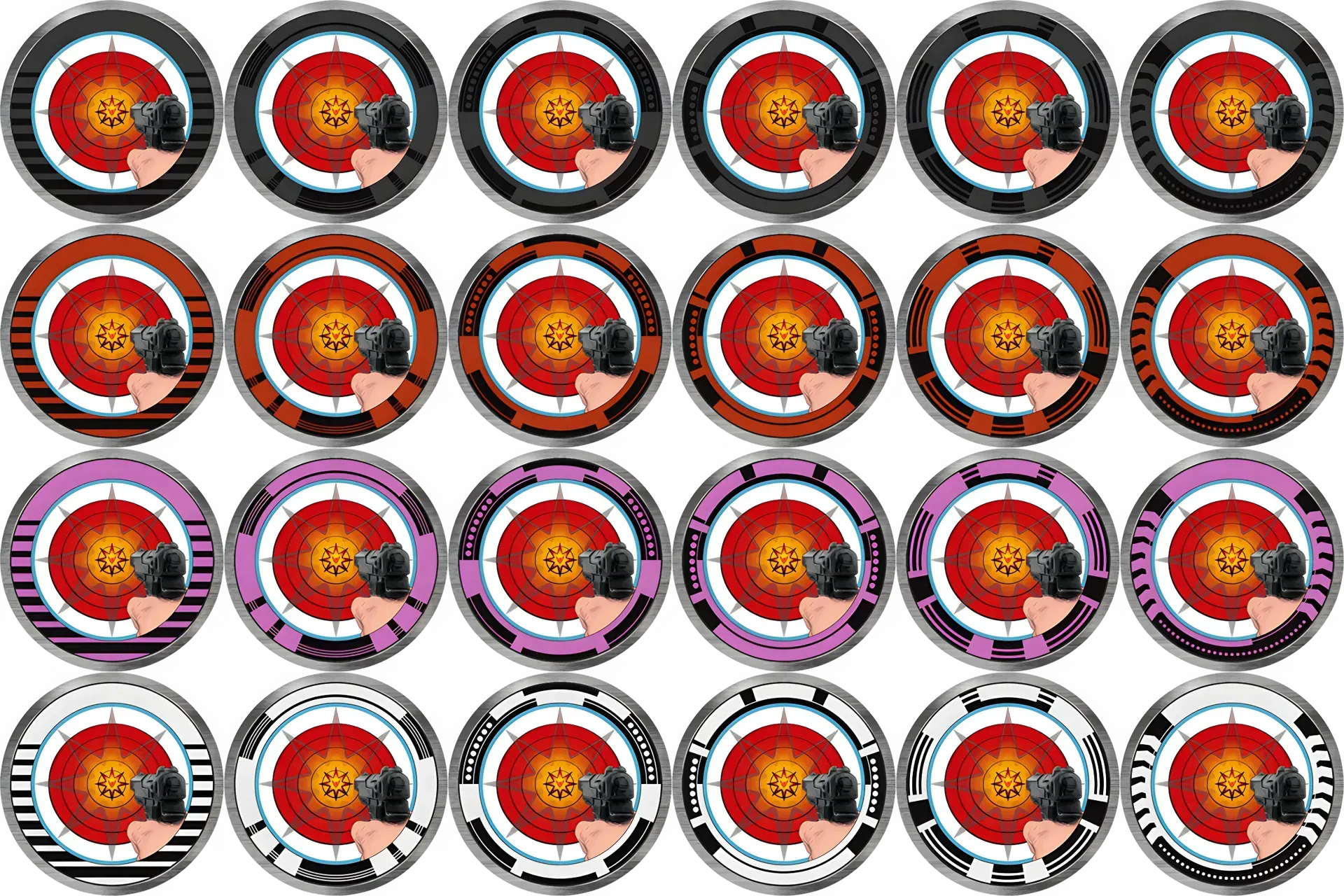 Rare Gun slammerrainbow set of KOGs: SLAM!