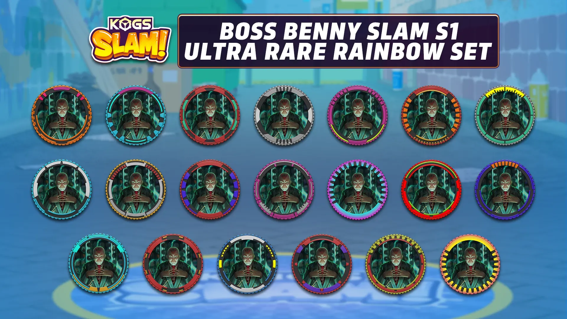 Boss Benny SLAM S1 Ultra Rare Rainbow set for KOGs: SLAM!