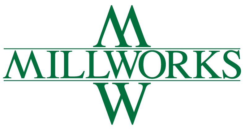 Green Millworks logo with stylized M and W letters above and below the word “MILLWORKS”