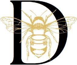 Lake Highlands Honey logo featuring a bee and honeycomb design.