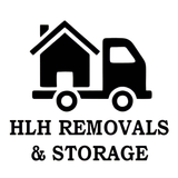 HLH Removals & Storage logo with black house and moving truck icon
