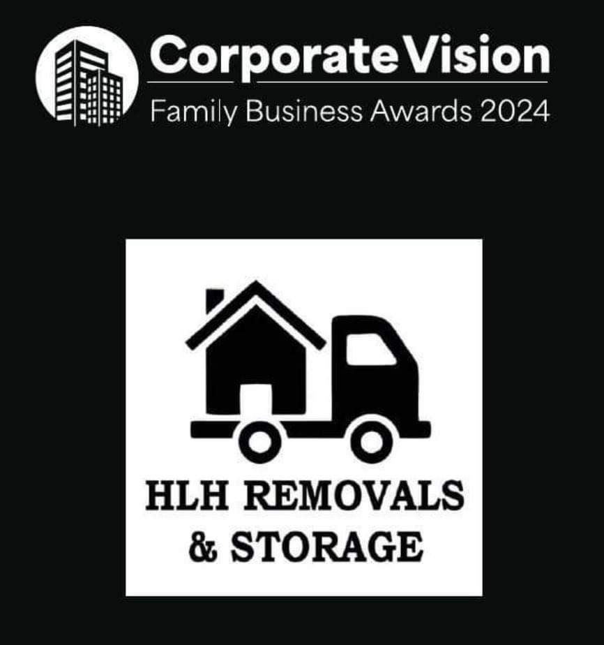 CorporateVision Family Business Awards 2024 logo with HLH Removals & Storage house-and-truck icon
