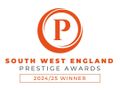 South West England Prestige Awards 2024/25 winner logo with orange “P” emblem