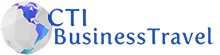 CTI Business Travel logo with a polygonal globe and blue text.