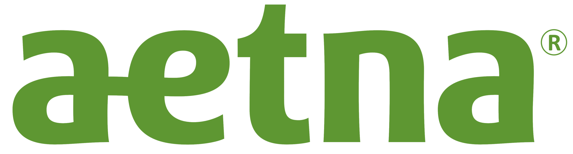A green aetna logo on a white background