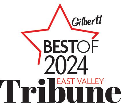 Gilbert! Best of 2024 East Valley Tribune logo with red star outline and black text
