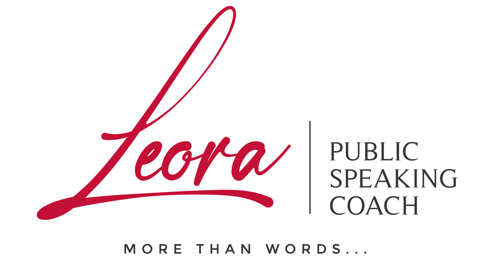 Leora Public Speaking Coach more than words Logo