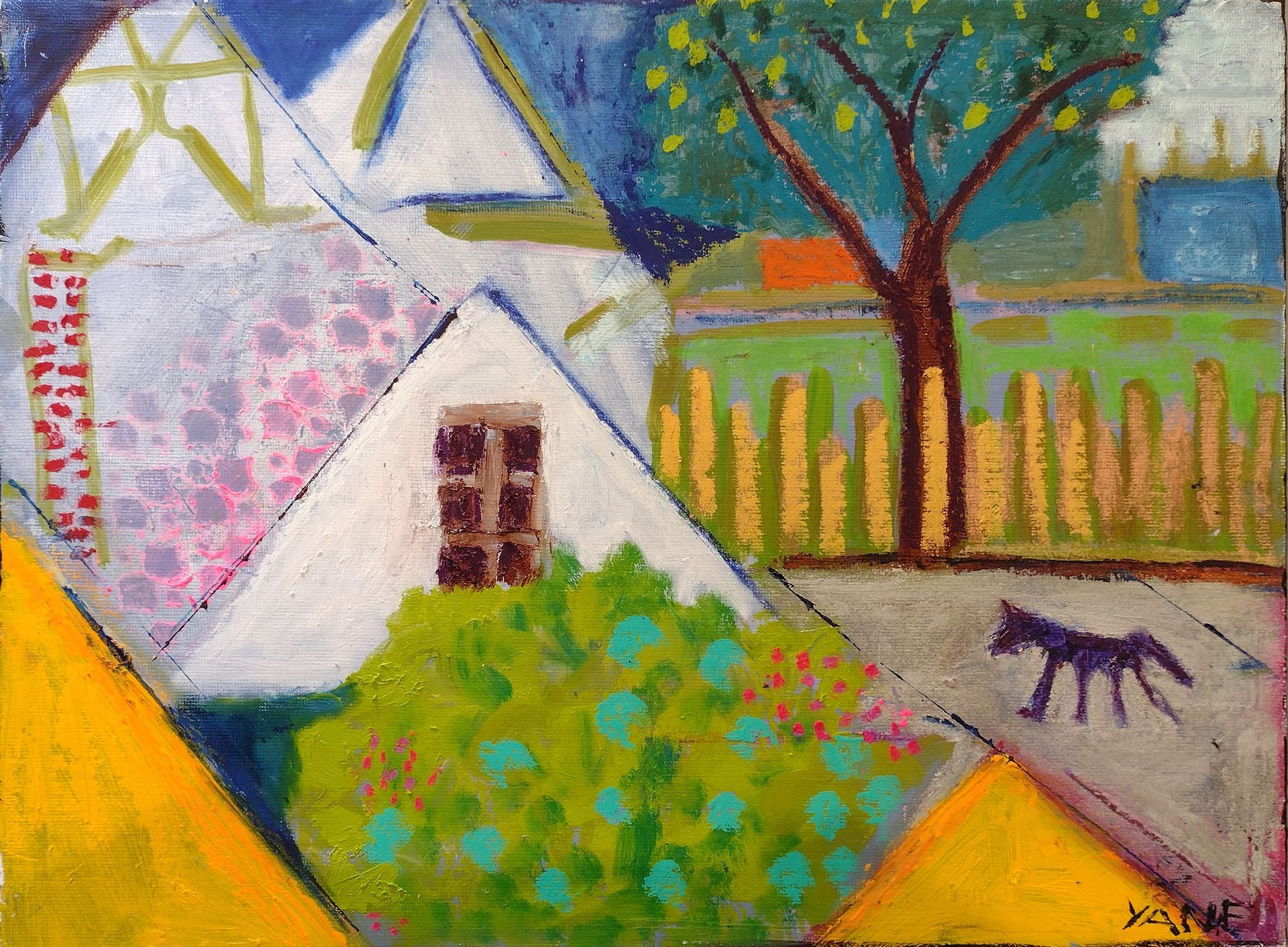 12” x 16”  oil paint & cold wax on painted birch panel –original $340.00