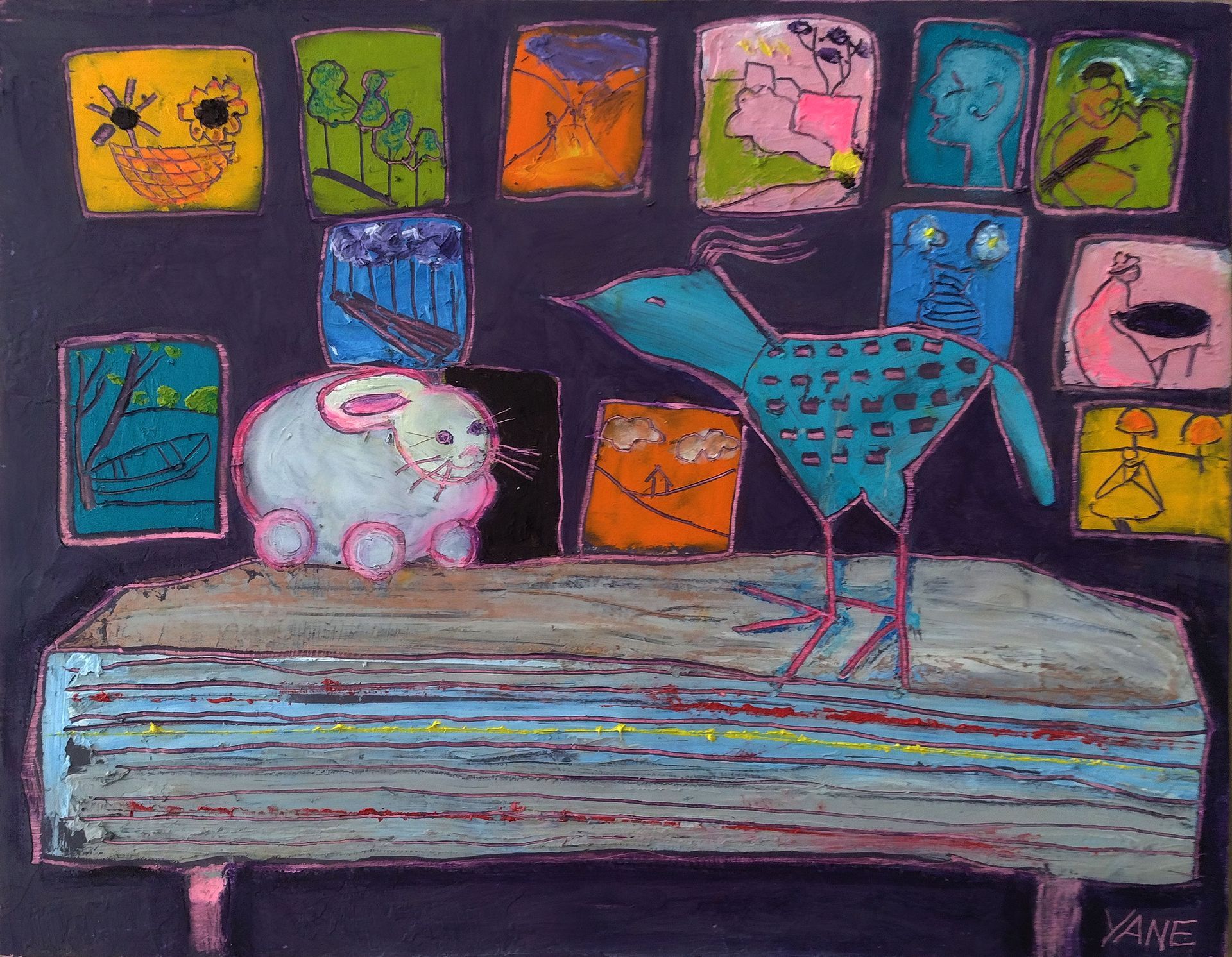 11” x 14” (now property of  the new VCU Liver Transplant Clinic) oil paint & cold wax on painted birch panel