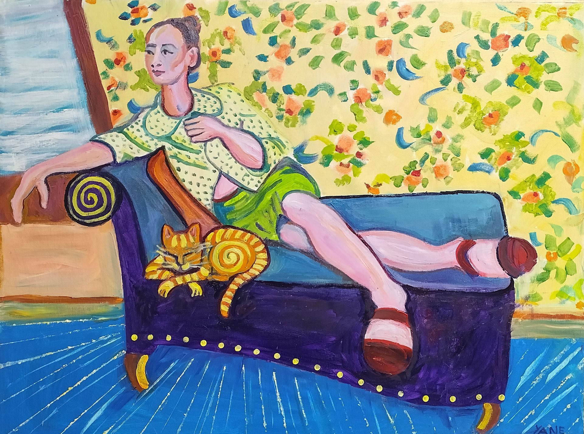 18” x 24”  oil paint and cold wax on birch panel $999.00