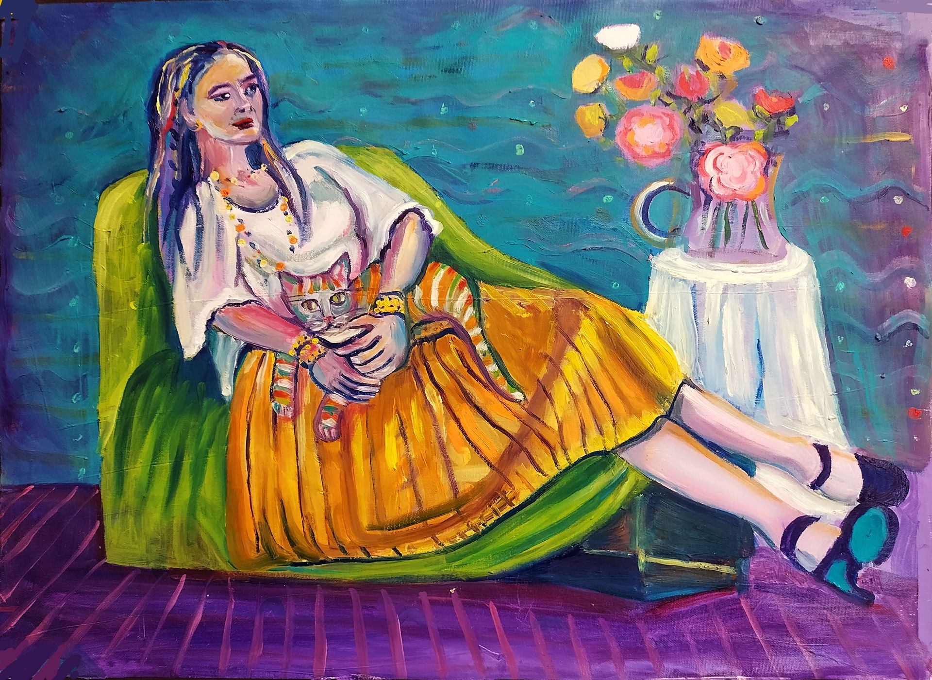 Brianne– 18”x 24” oil paint on unstretched canvas -original $800.00