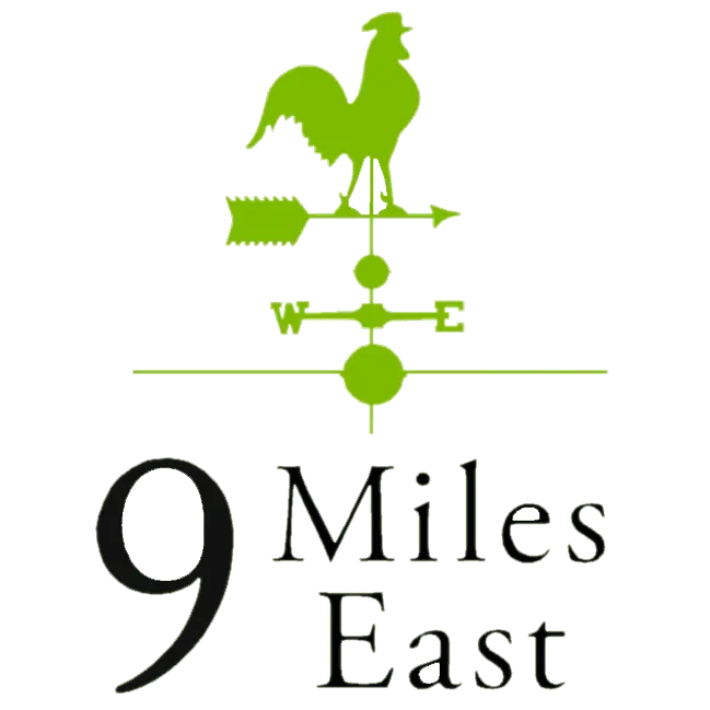9 Miles East logo