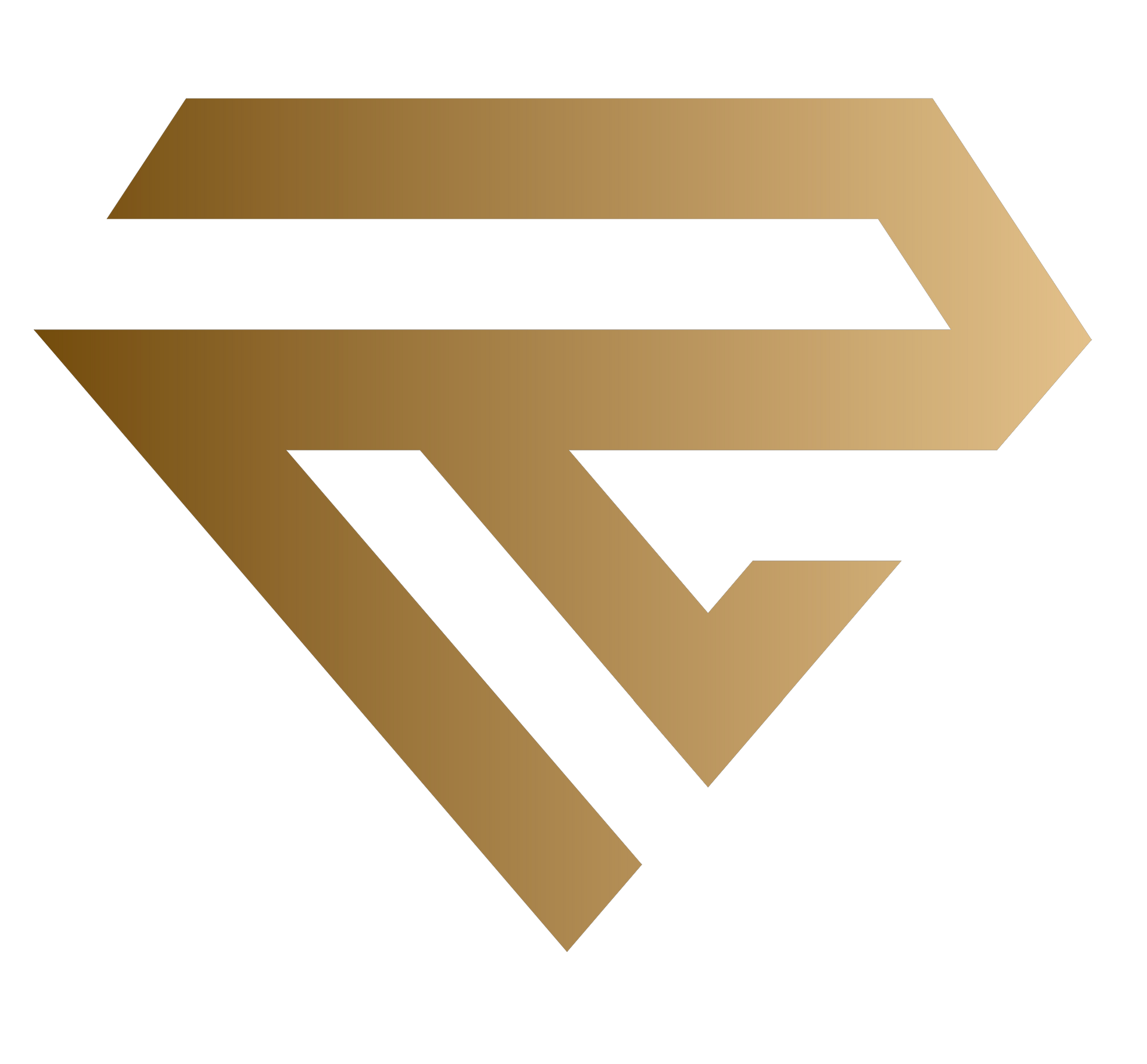 Um logotipo em forma de diamante dourado em um fundo branco.