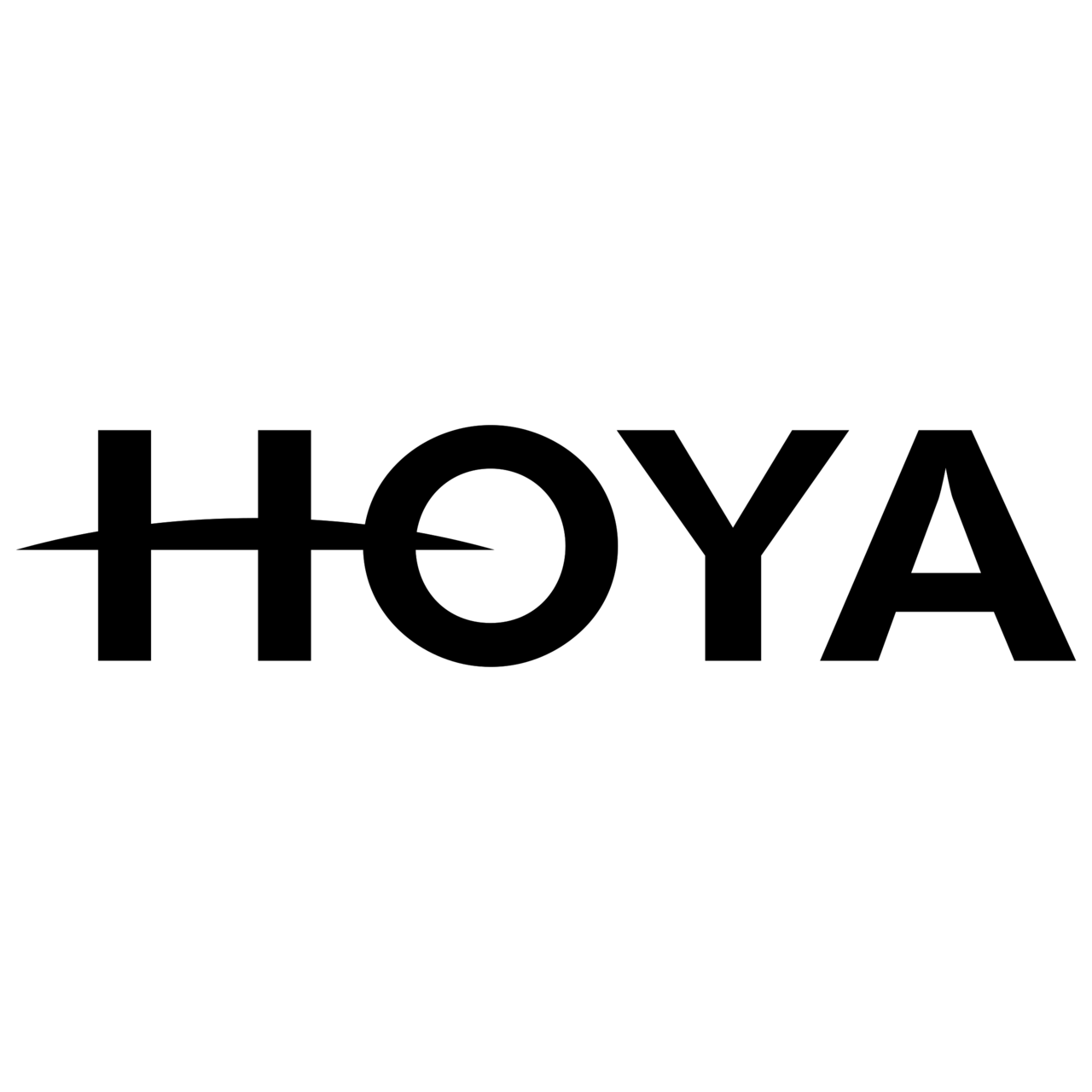 Il logo Hoya è in bianco e nero su sfondo bianco.