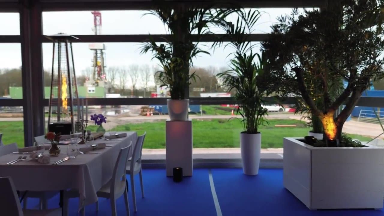 Interieur van een frametent