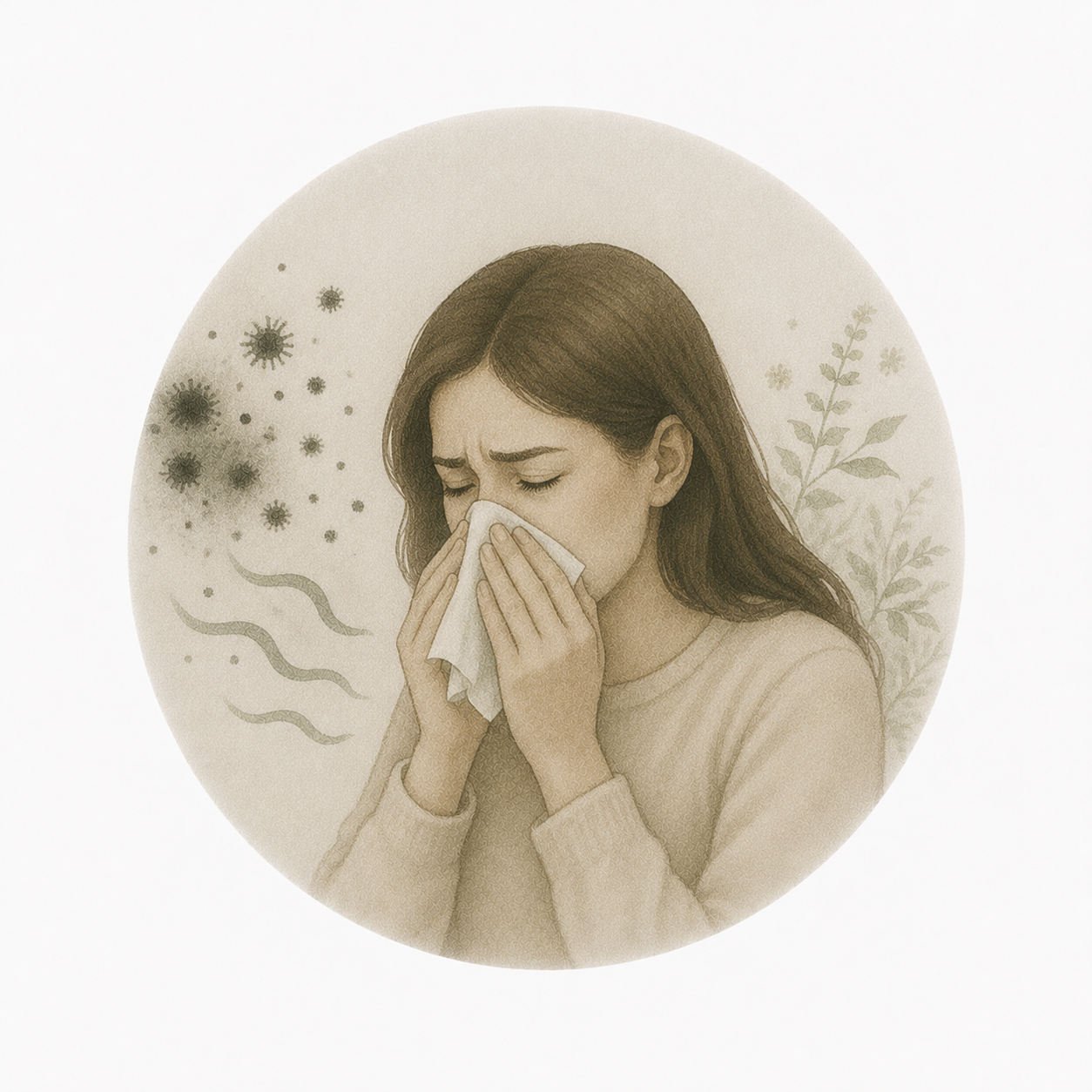 Increased allergy symptoms such as coughing, sneezing, or irritation