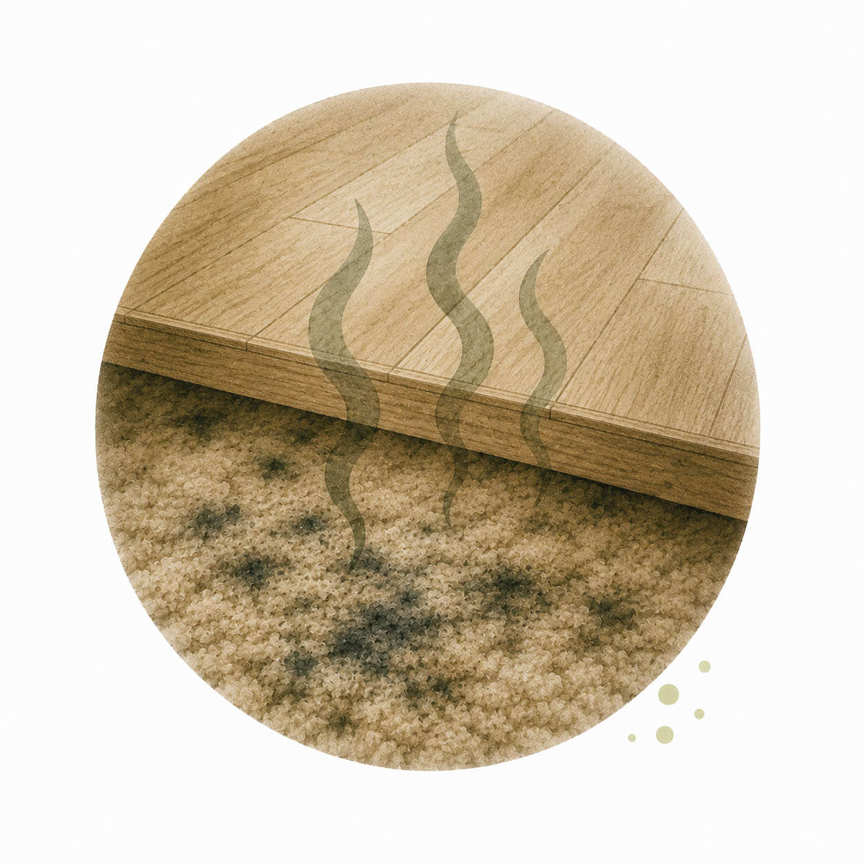 Musty odors coming from floors or lower levels of the home