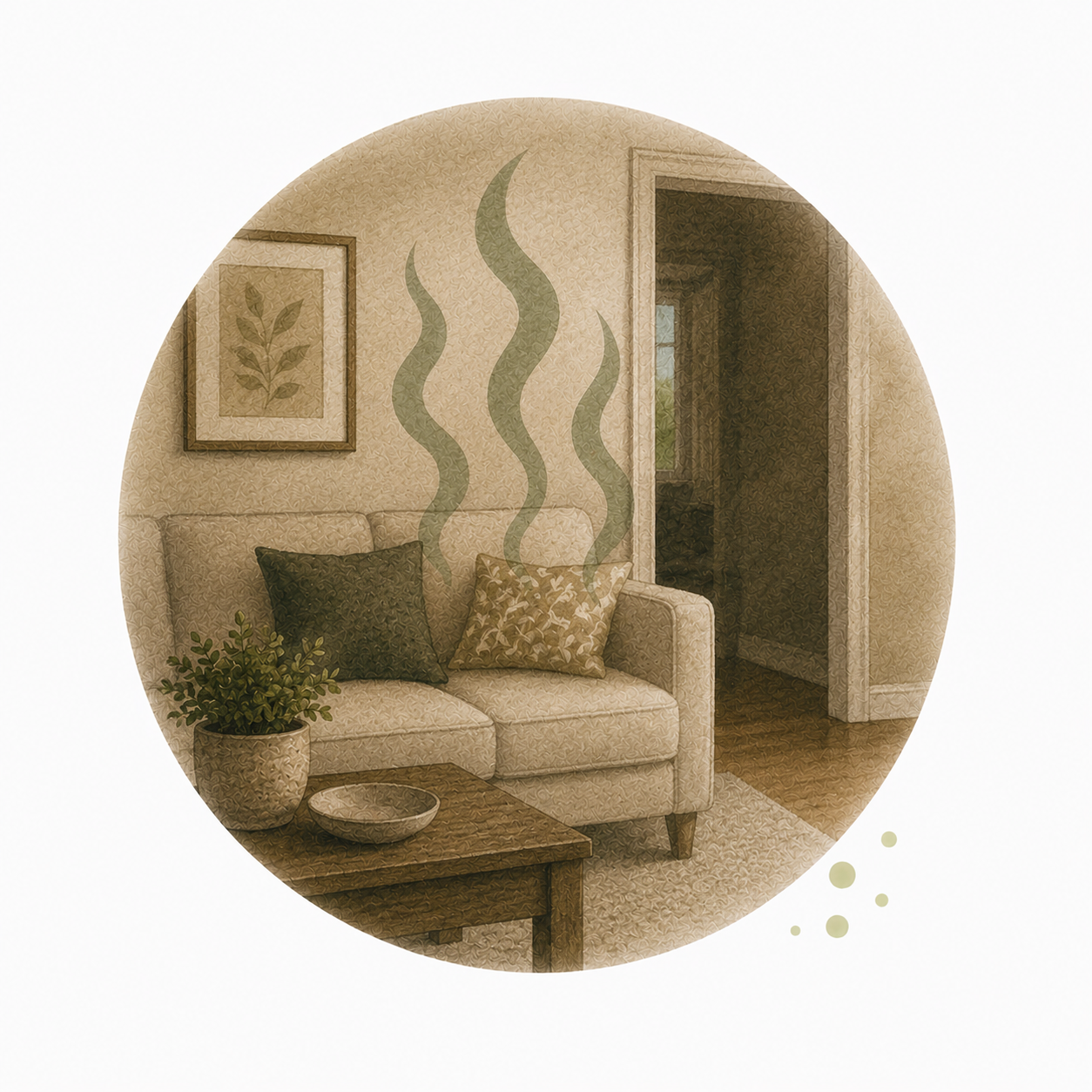 Persistent musty or damp odors that don’t go away