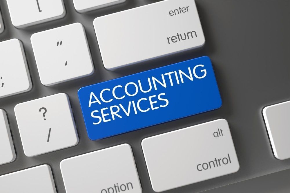 Blue Accounting Services Key on A Computer Keyboard — Books in a Mess Australia in Peats Ridge, NSW