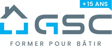 A logo for a company called lgsc former pour batir