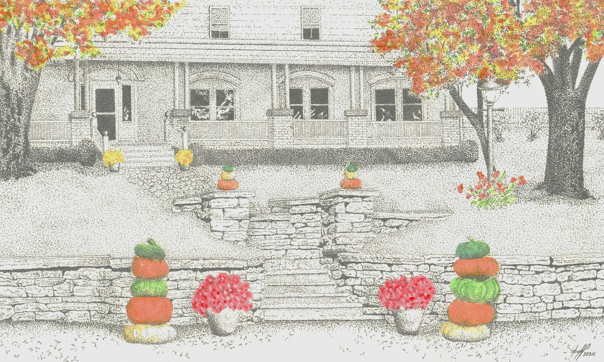 Pumpkin Wall