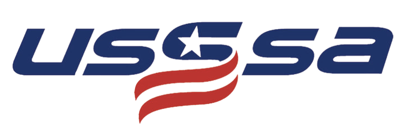 USCIS logo with blue letters and a red striped flag motif on a white background