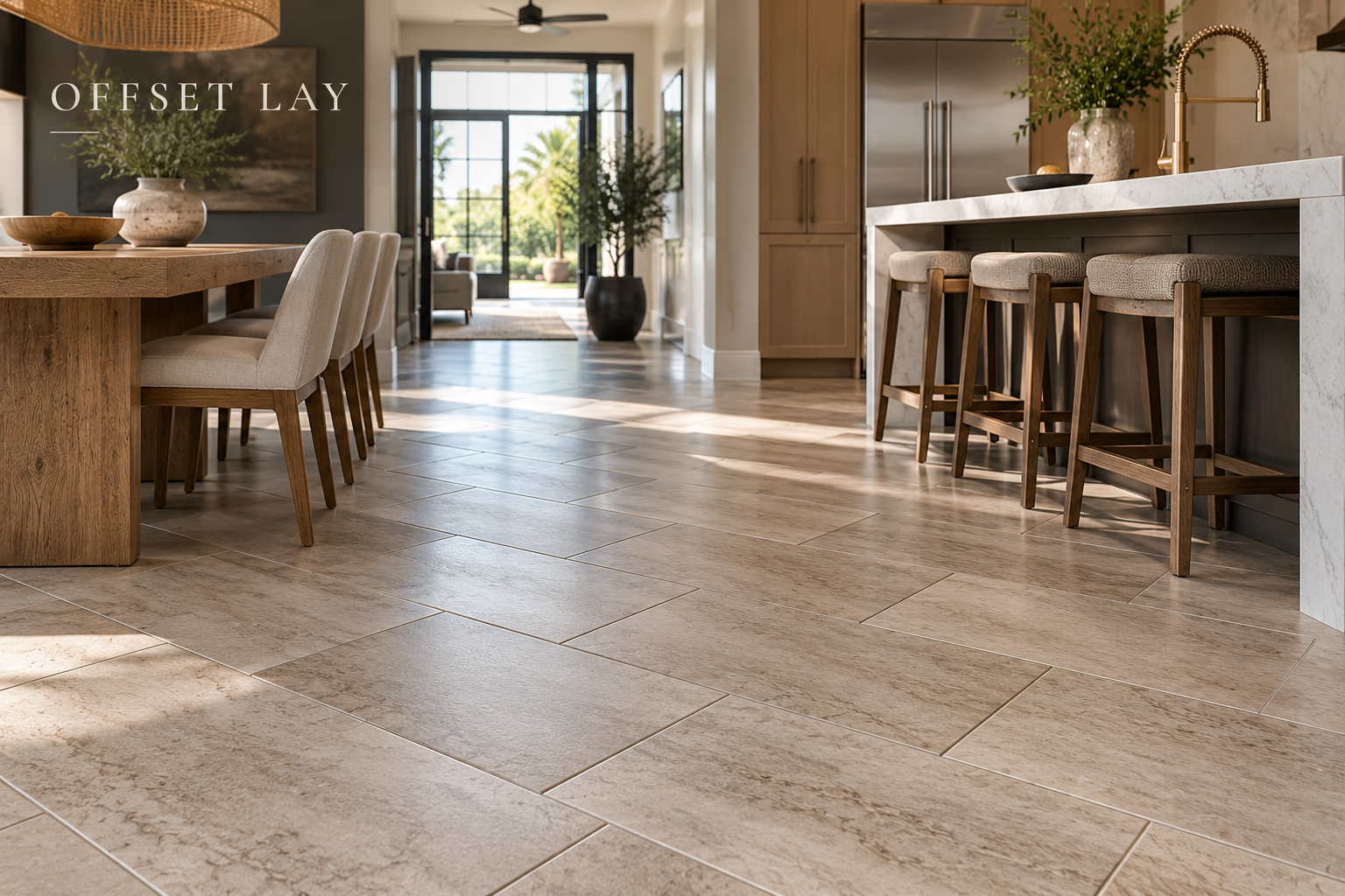 Quartz countertop featuring a pencil edge profile with softly rounded corners and a clean contemporary appearance.