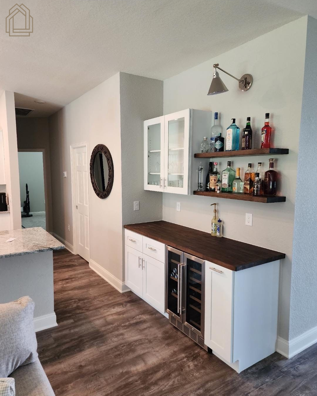 custom dry bar
beverage station
entertainment cabinetry
built in bar cabinets
custom storage
luxury built ins