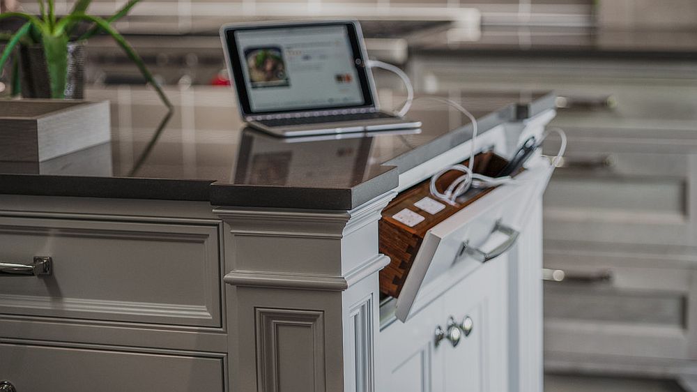 charging drawer
hidden charging station
custom cabinet accessories
kitchen charging station
cabinet organization ideas