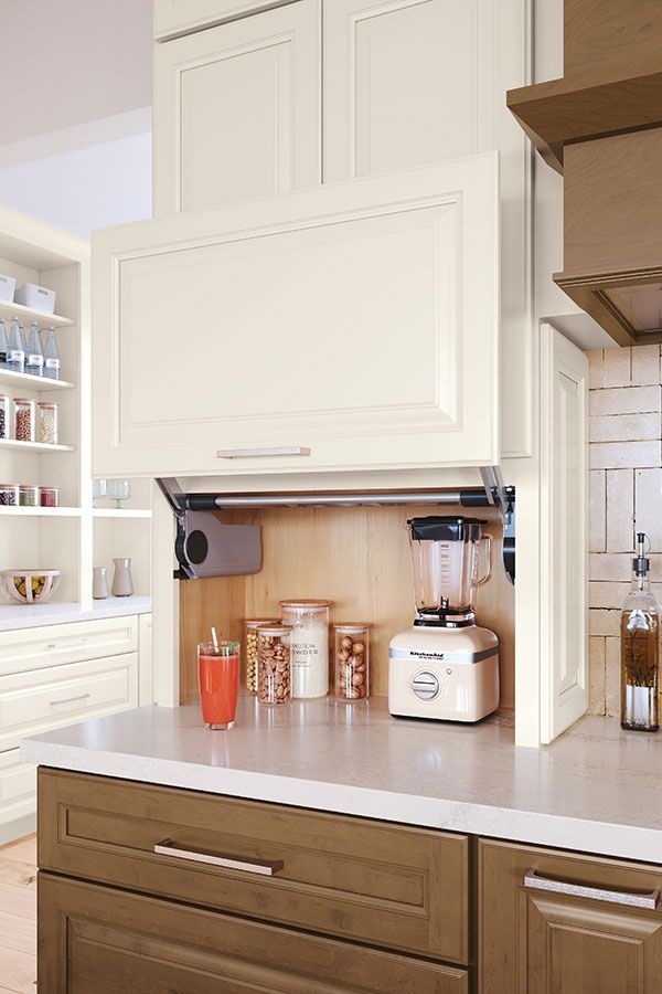 appliance garage cabinet
kitchen appliance storage
hidden appliance storage
countertop organization
custom kitchen cabinetry