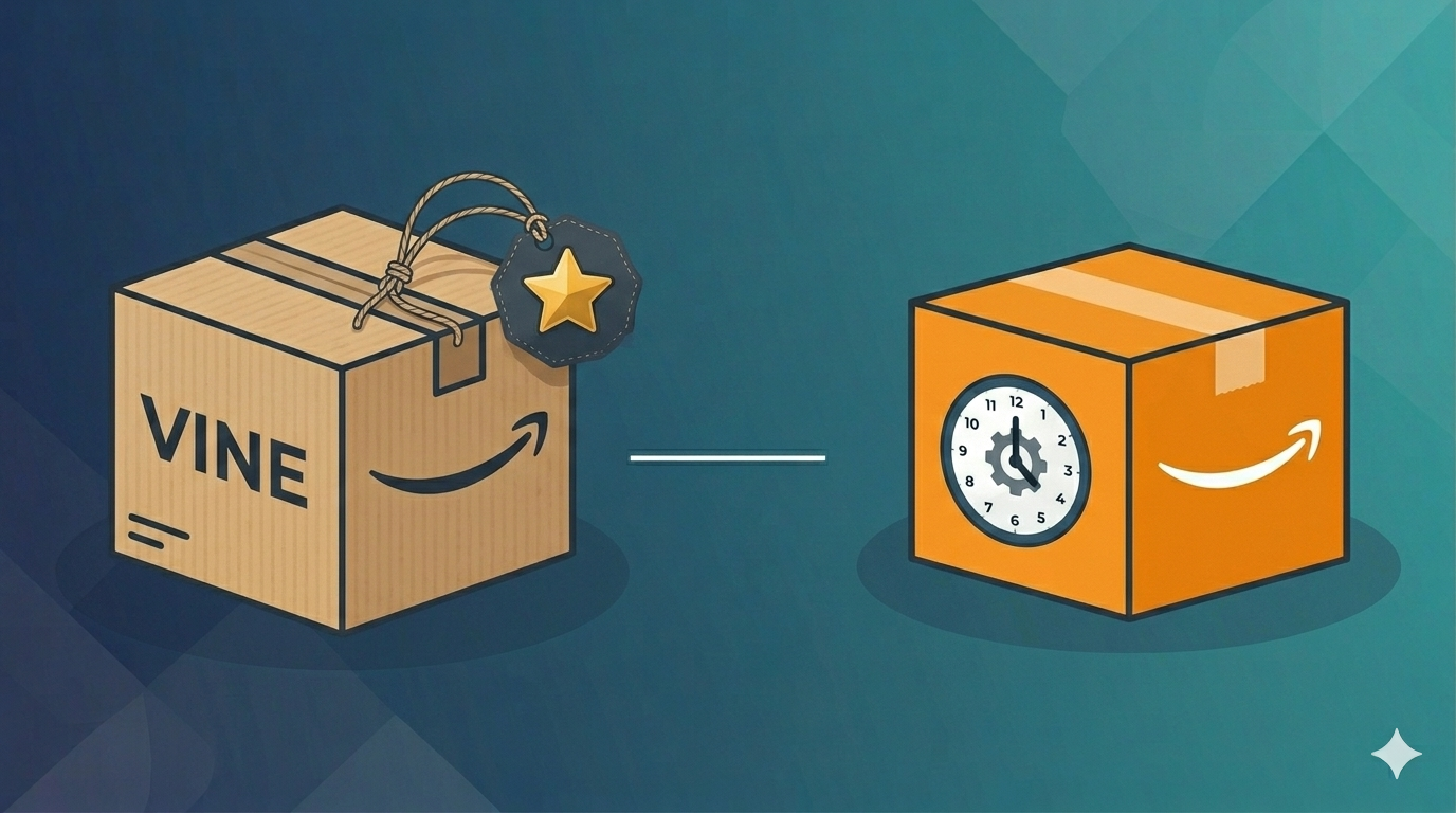 Boxes Showing Amazon Vine vs. Early Reviewer Program