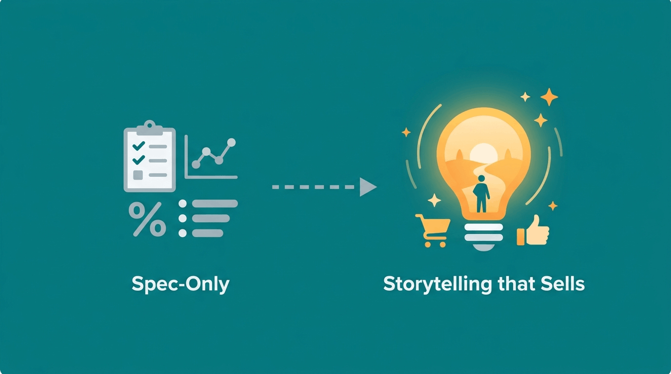 Storytelling vs Spec-Only Amazon Copy 2026: Turn Specs Into Benefits | CMO