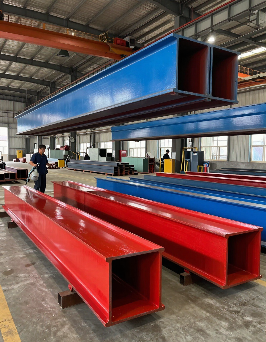 Fabricación de acero estructural con aplicación de sistemas de recubrimiento en vigas y columnas