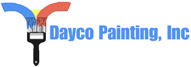 Dayco Painting, Inc. logo with blue and red brush forming a stylized paintbrush