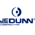 JEDUNN Construction logo in blue and gray on a white background