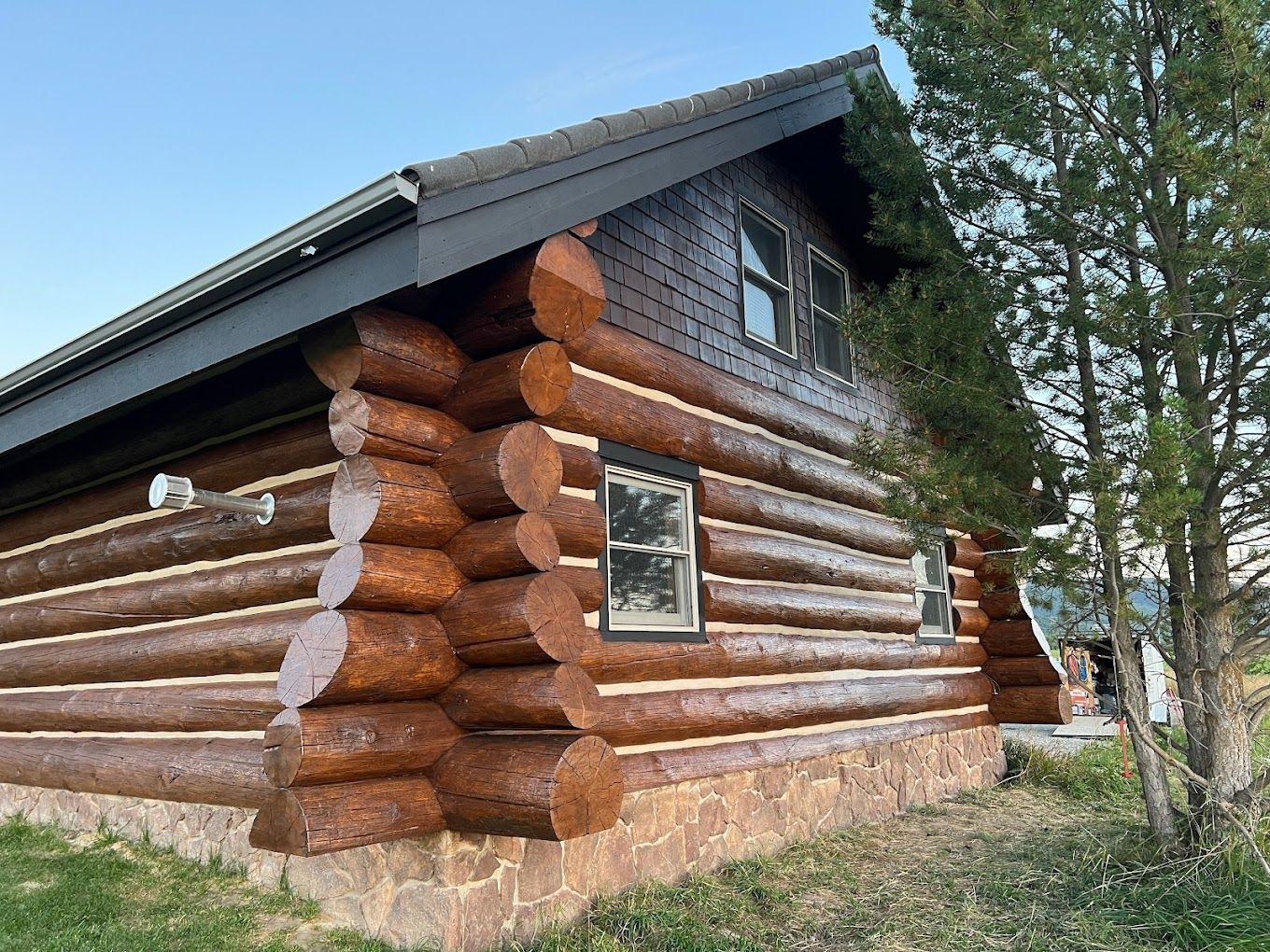 Sandblasting in Jackson, WY EH Log Home Solutions