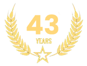 43 Years Logo