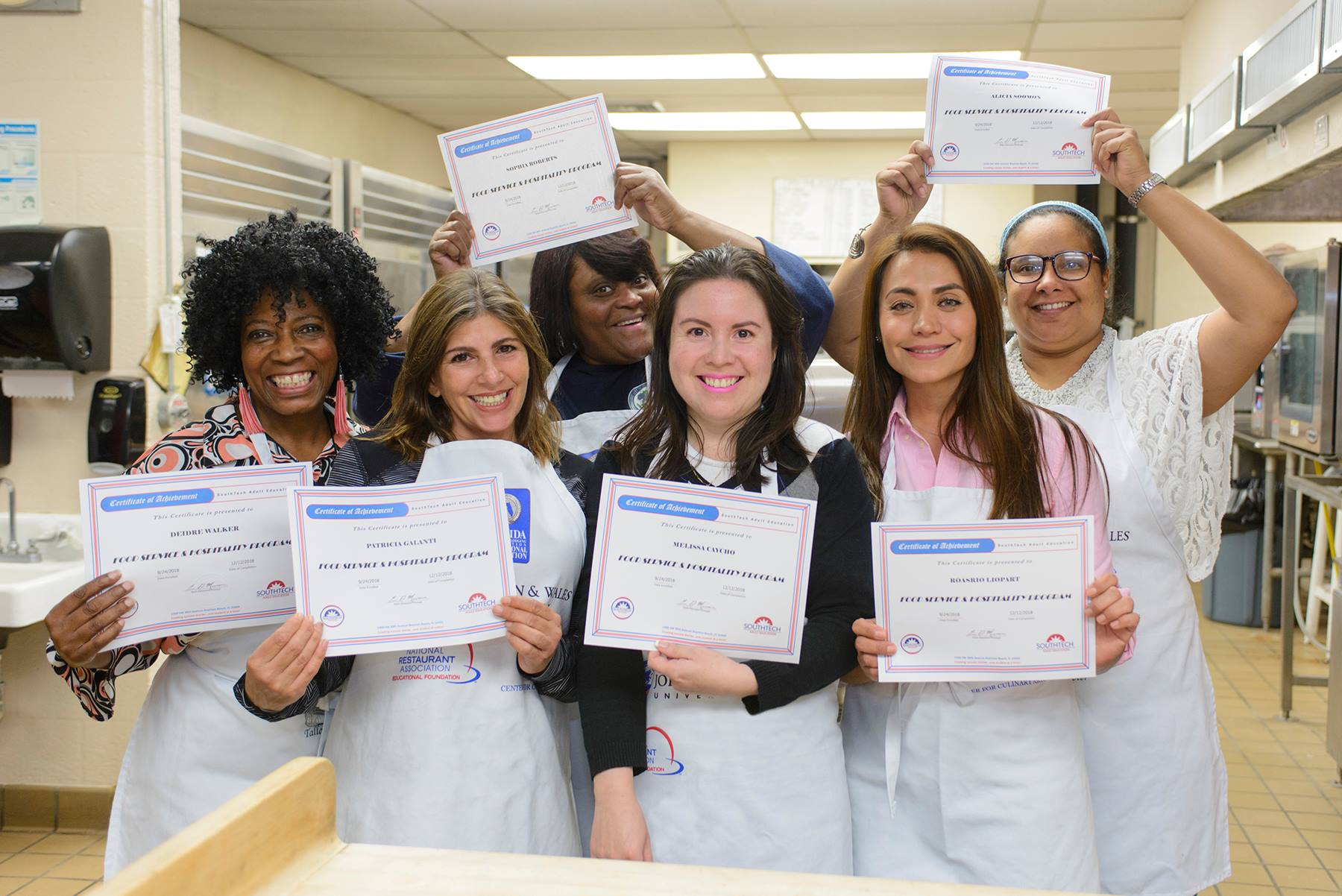 students with certificates